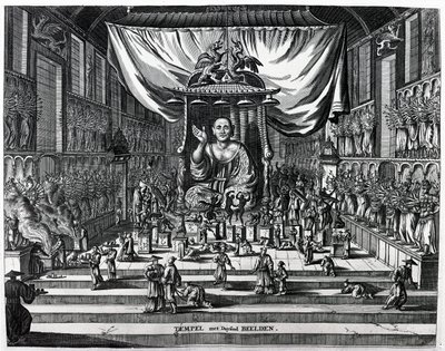 A Buddhist Temple, an illustration from 